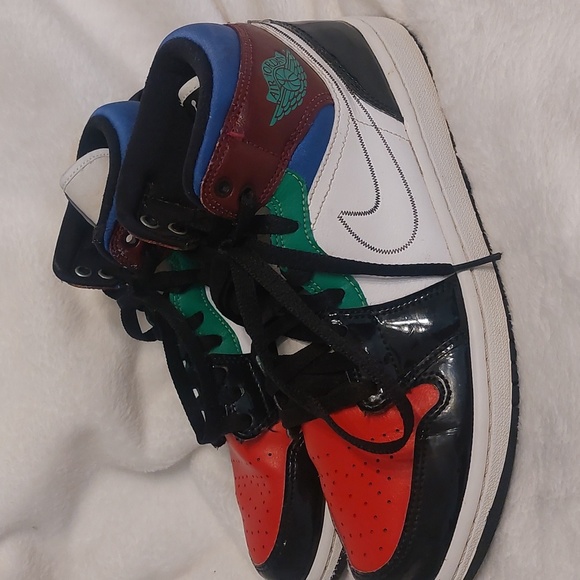 Nike Shoes - Women's size 9 Jordan's 1 mid Multi Color